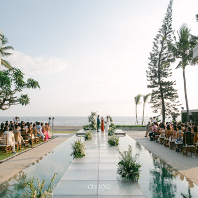 Ceremony on waterfront from Villa Vedas Bali