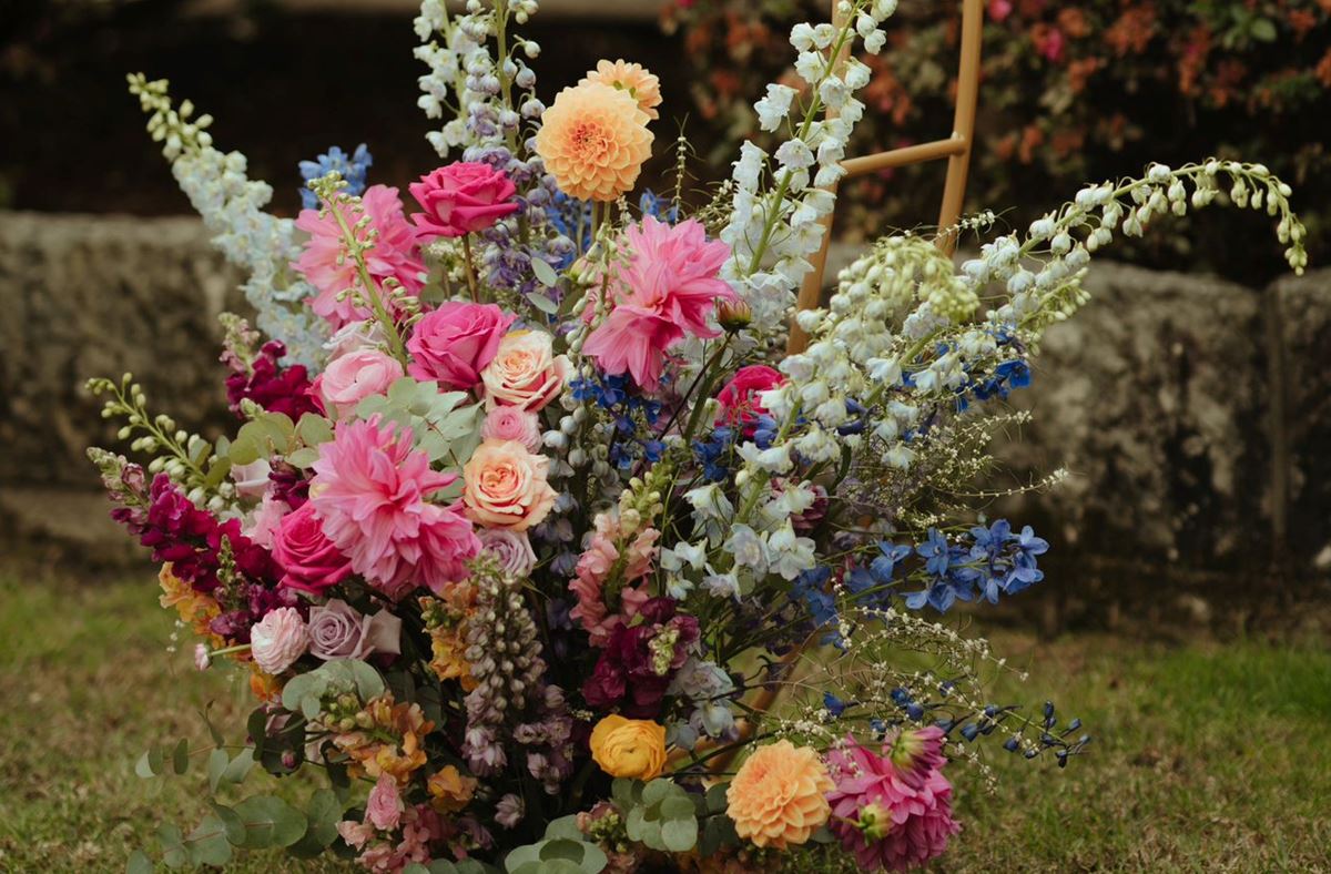 Colourful garden weddings