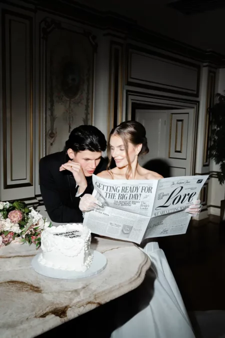 FIRST ANNIVERSARY: WEDDING NEWSPAPER