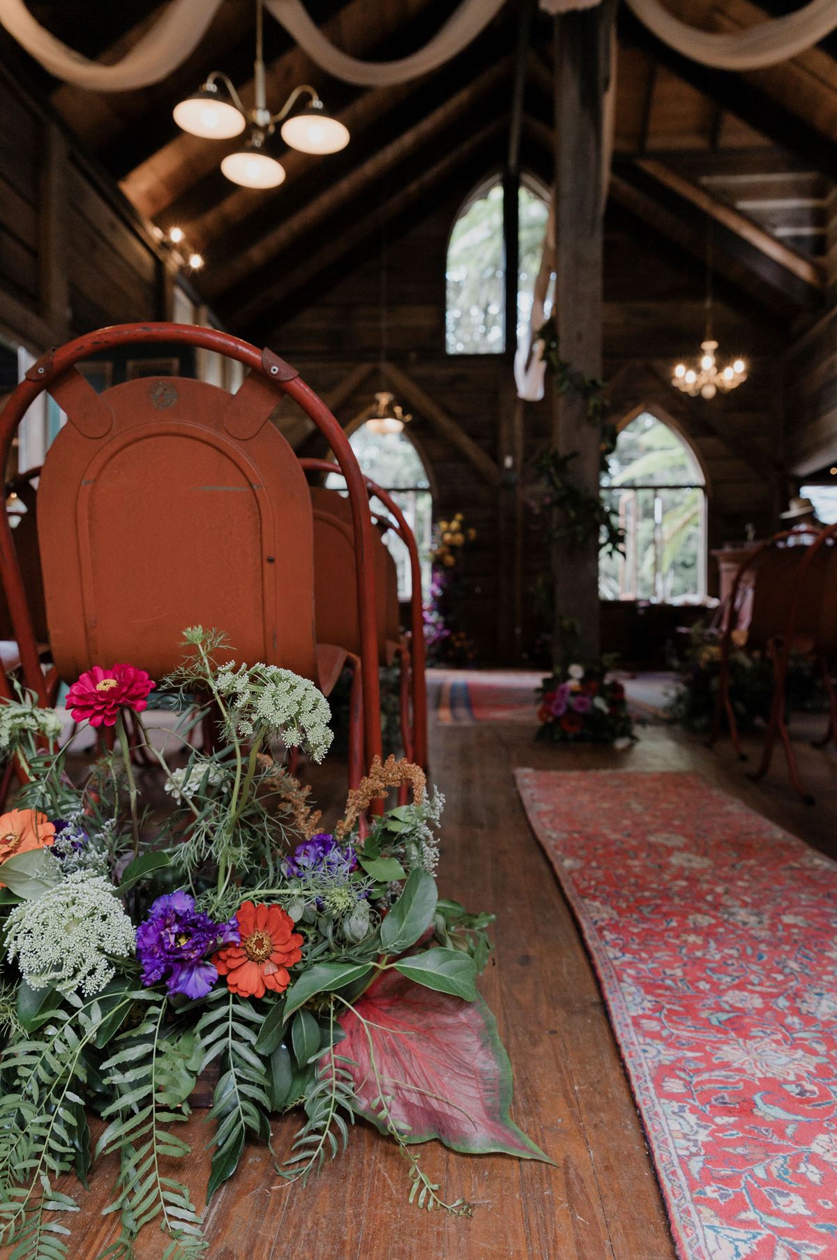 colourful table settings with candles