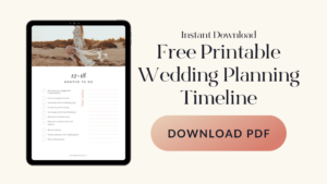 Get a free printable wedding planning checklist here