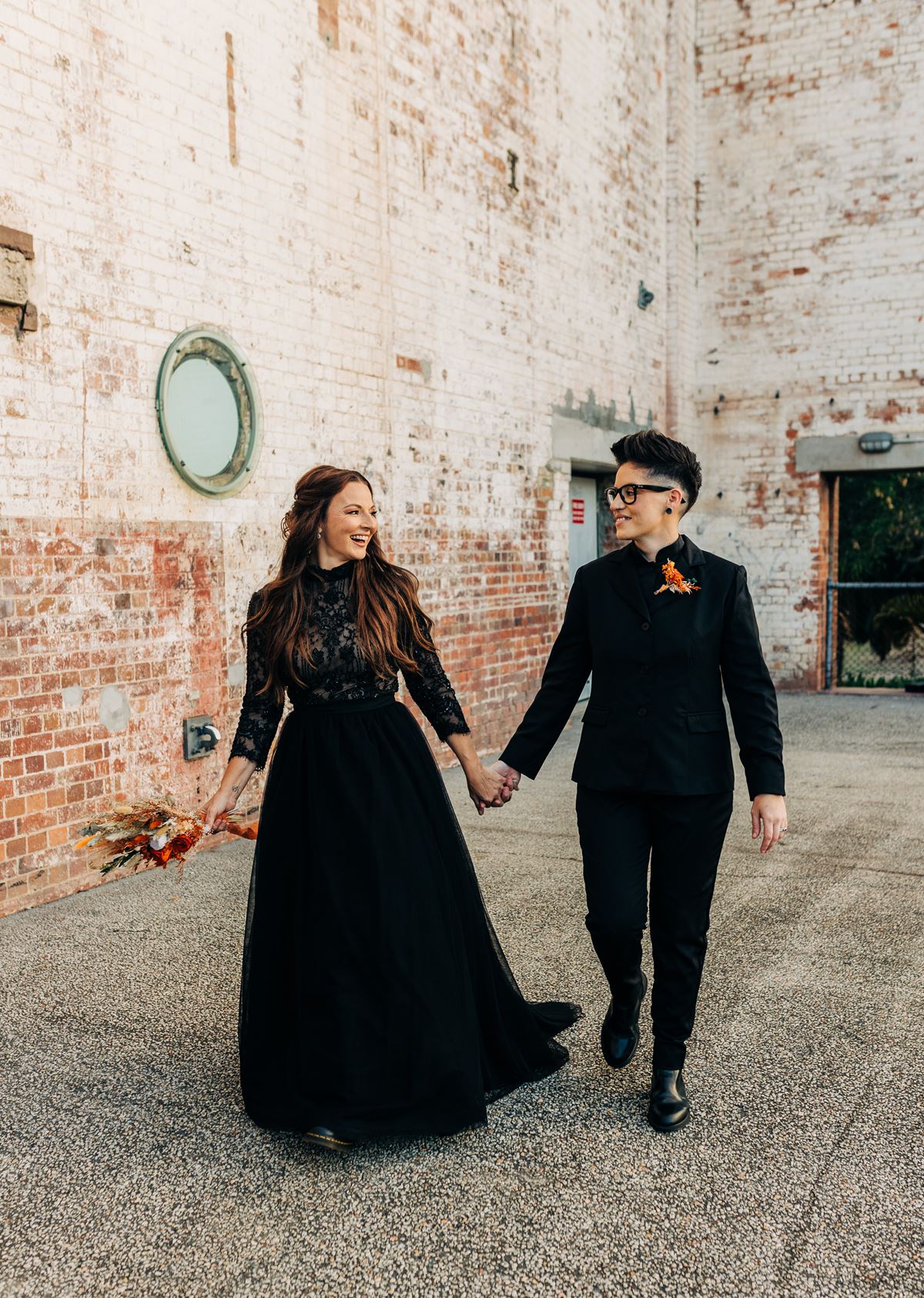 couple in black and white