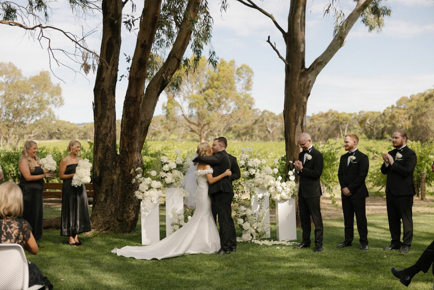 couple married in garden