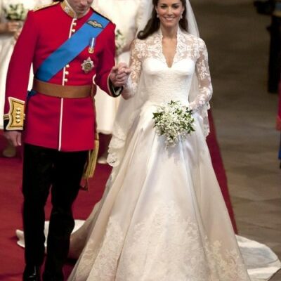 The newlyweds can't help but smile!