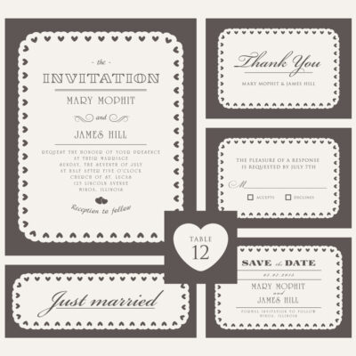 save the date wedding stationary