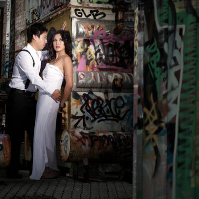 Trash the dress engagement shoot