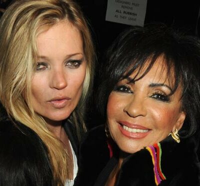 Kate Moss and Shirley Bassey