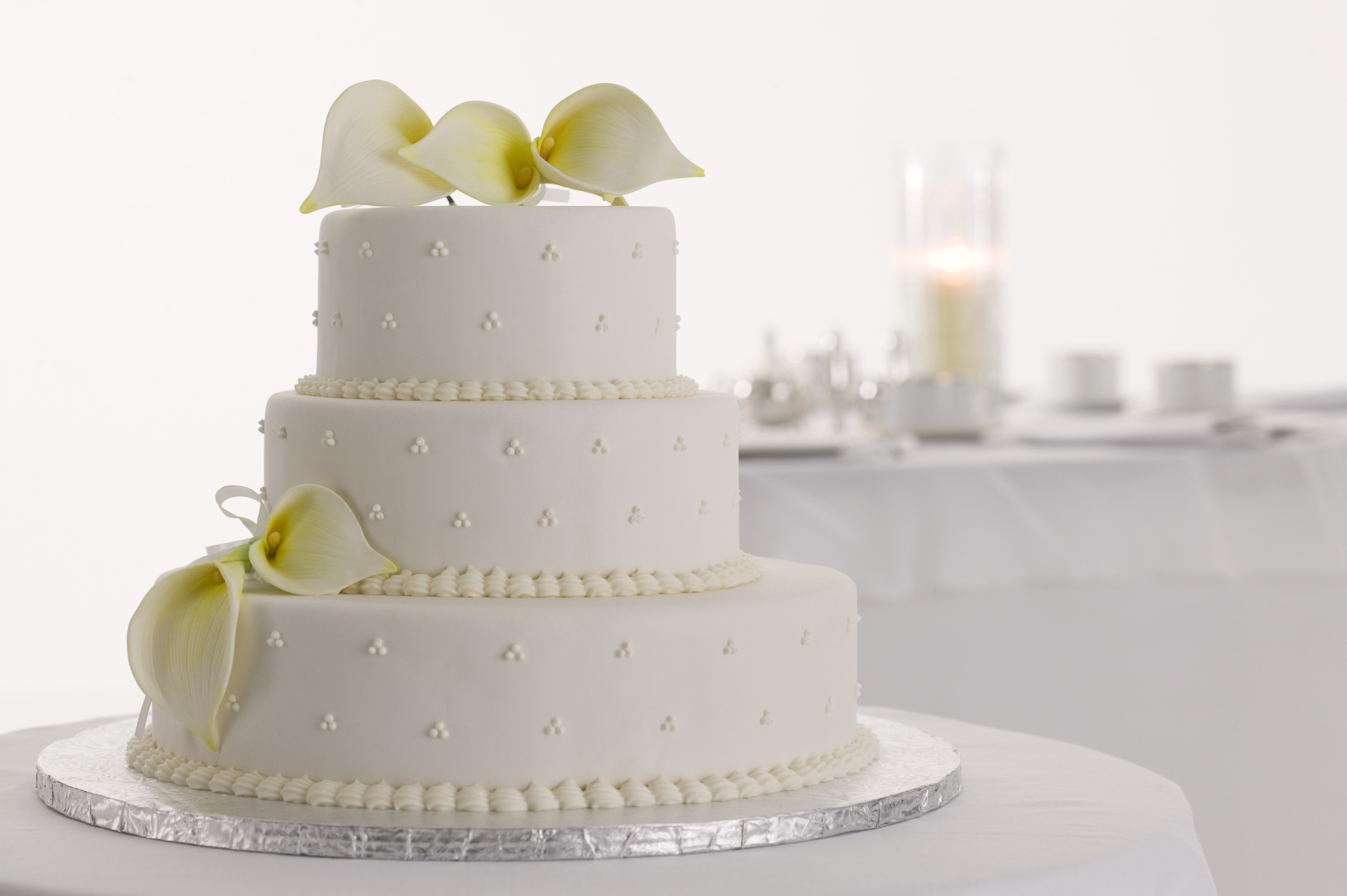 white wedding cake