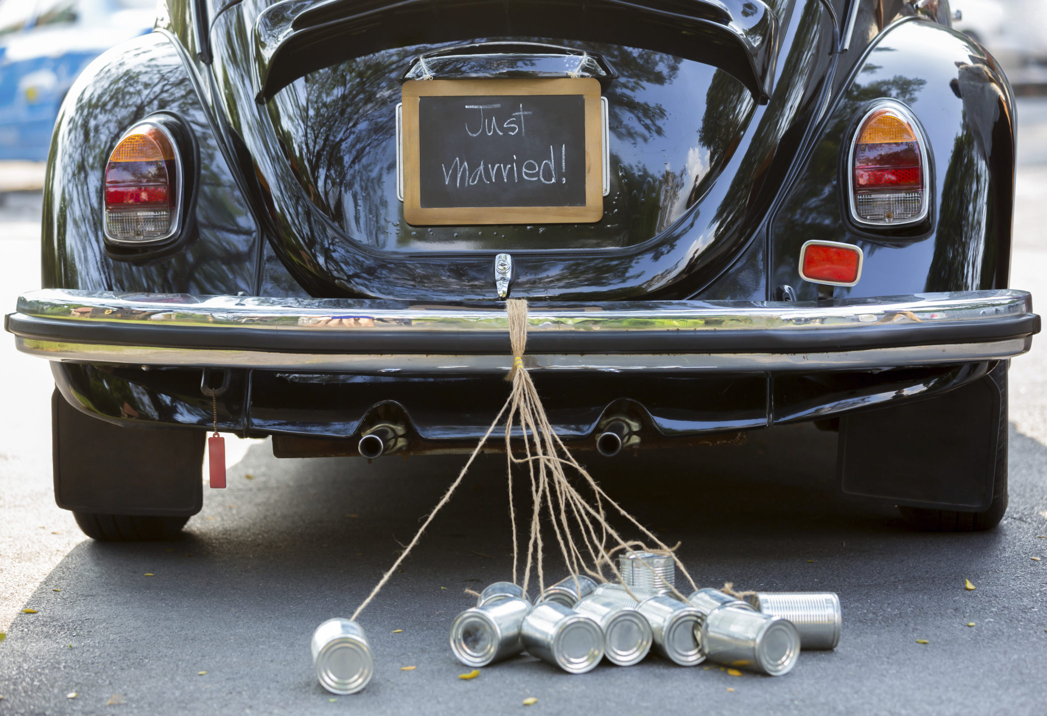 vintage wedding car