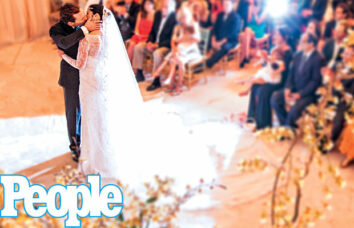 A gorgeous shot taken by People Magazine as the newlyweds kiss