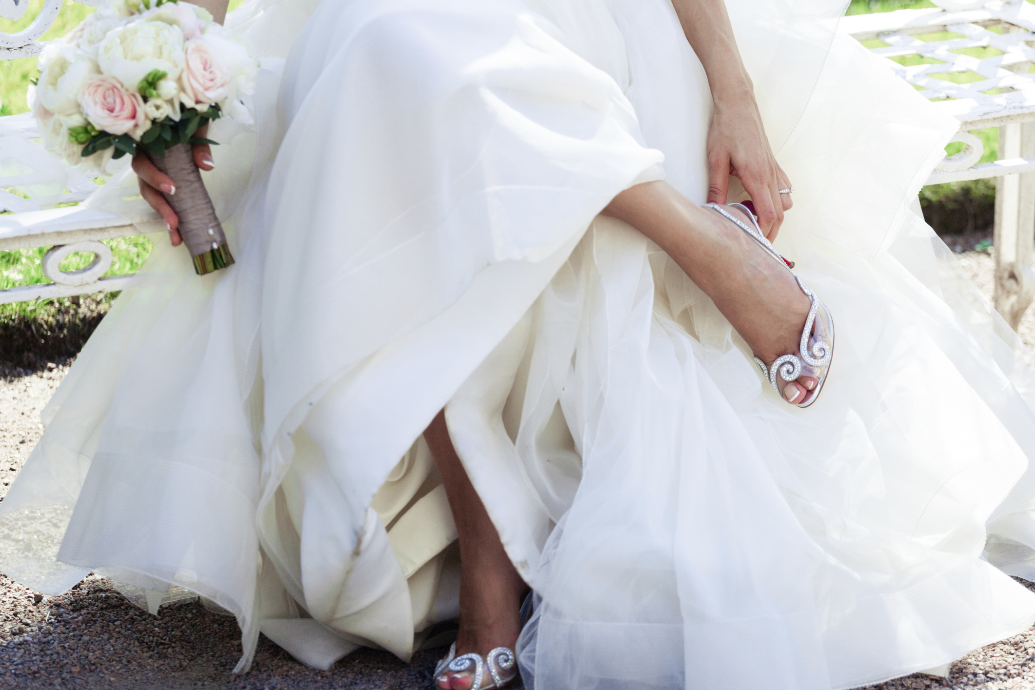 White shoes 2025 with ivory dress