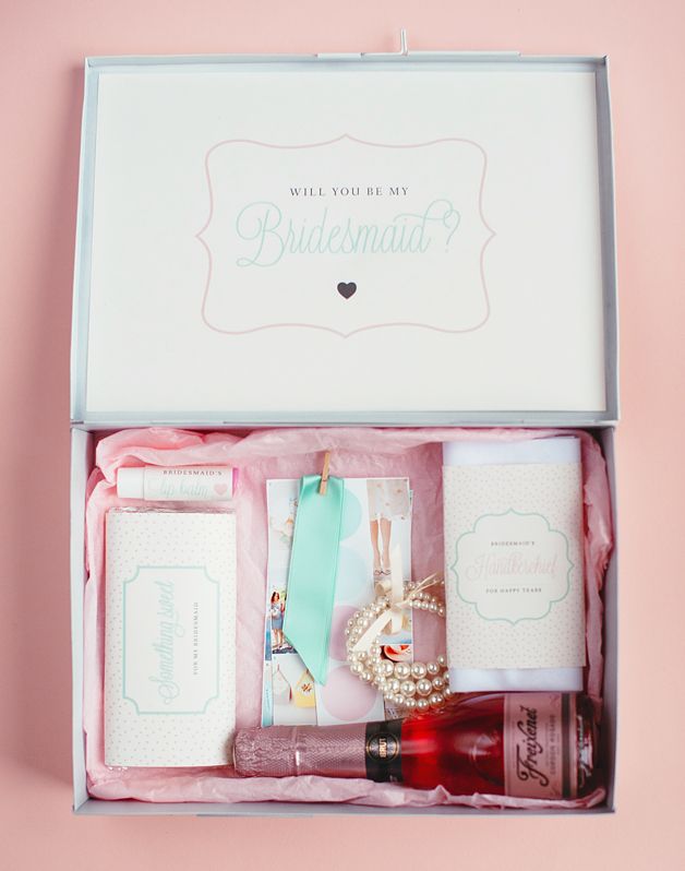 Gift box will you be my bridesmaid