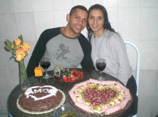 Fabio dos Santos Maciel with then fiancee Geise Guimaraes.