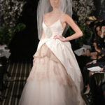 Pink is a focal point on this gown by Sarah Jassir who has worked for the likes of Vera Wang and Valentino
