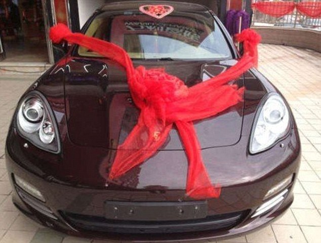 One of two luxury cars given by Wu Duanbiao to his daugher and her new husband as part of their wedding celebrations