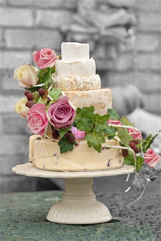 A wedding cake made from cake? Yes, sir! 