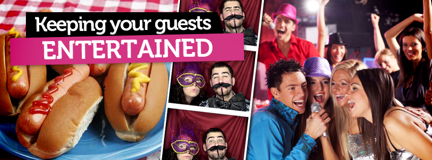 Fun ways to entertain guests between the wedding ceremony and reception Putting on drinks and nibblies is a great way entertain wedding guests between the ceremony and reception