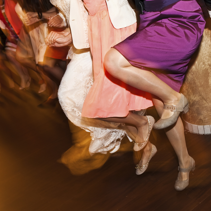 Holding a dance-off is a great way entertain wedding guests between the ceremony and reception