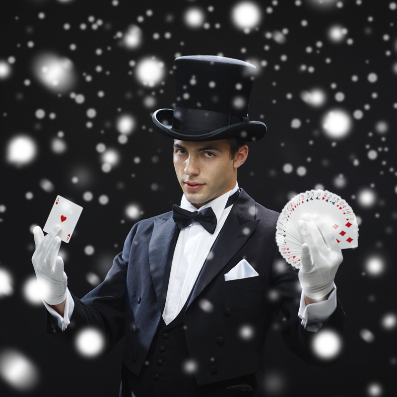 Hiring a magician is a fun alternative when looking for ways to entertain wedding guests between the reception and ceremony