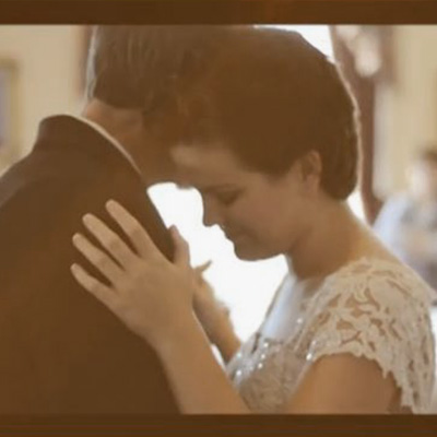 A father-daughter wedding dance