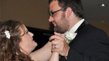 Mary-Cathrin McCarthy and Brandon Cassata share a dance on their (surprise) wedding day