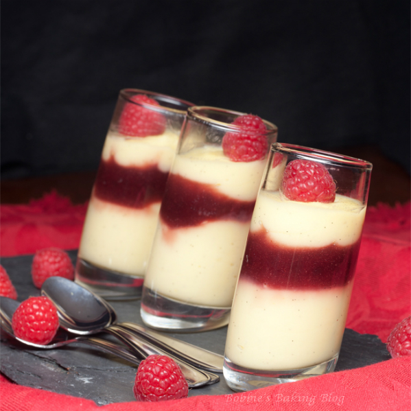 A creamy delight, this champagne vanilla pudding makes a perfect addition to your wedding dessert table. A fun way to serve it is in long shot glasses topped with strawberries. Image: Bobby's Baking Blog