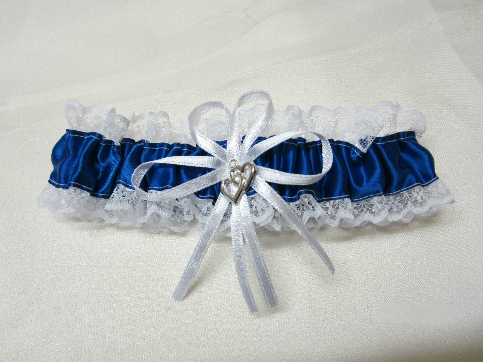 Navy blue wedding garter