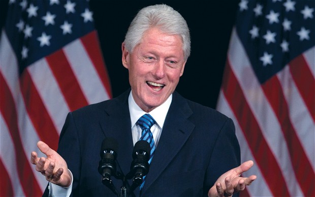 Former President Bill Clinton speaks during a campaign event at the Waldorf Astoria, Monday, June 4, 2012, in New York. (AP Photo/Carolyn Kaster)