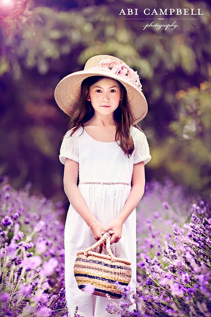 Flower girl in a hat