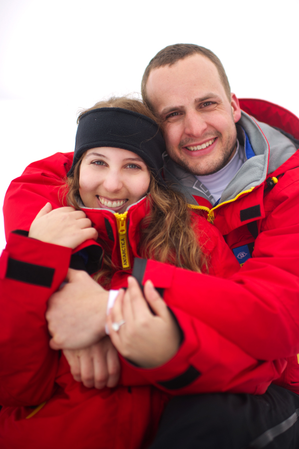 My sister's Antarctic wedding proposal. Photographs by Rebecca Yale Portraits.