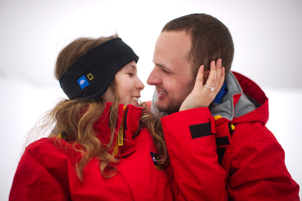 My sister's Antarctic wedding proposal. Photographs by Rebecca Yale Portraits.