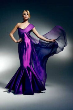 zuhair murad purple dress