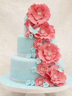 Blue Wedding cake