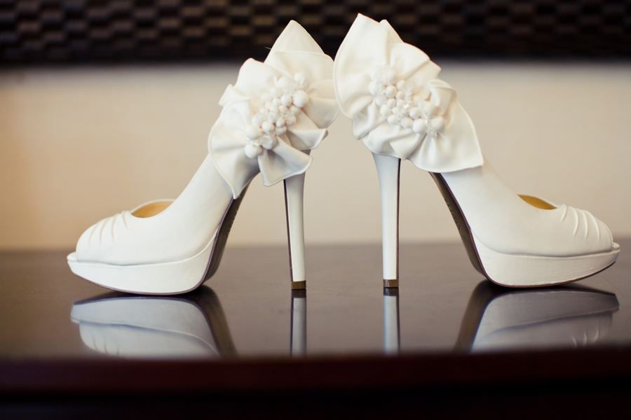 White wedding shoes. Images: Denise Nicole Photography