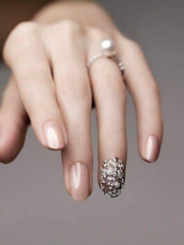 wedding finger nails art