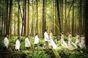 forest wedding photo