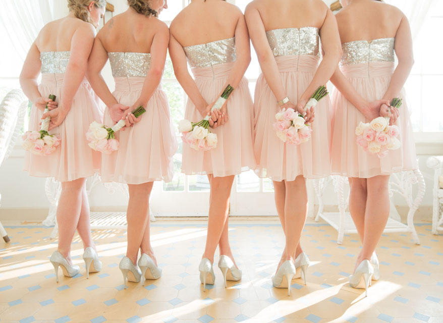 Bridesmaids in pink