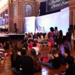 With every seat full for the fashion parades visitors took every spot they could find! (At the Ultimate Bridal Event)