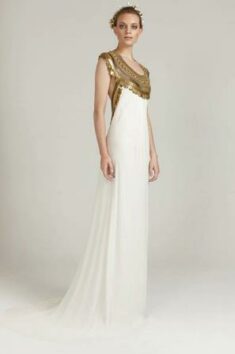 gladiator style wedding dress