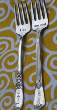 forks as wedding memorabilia