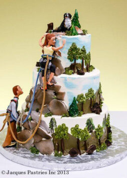 mountain clibers wedding cake