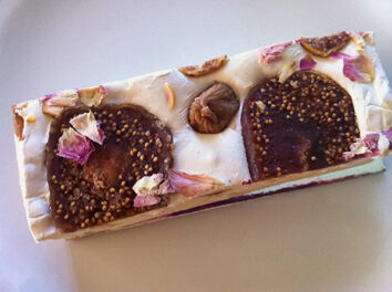 nougat with figs and hazelnuts