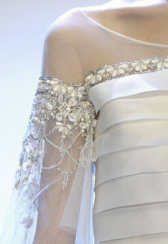 valentino wedding dress sleeves details