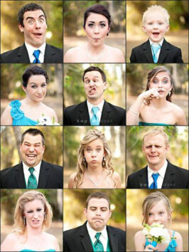 funny wedding faces