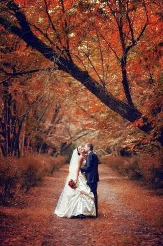 autumn wedding photo