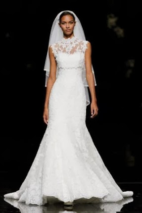 pronovias white wedding gown