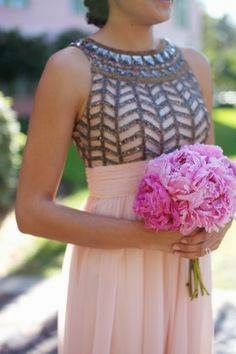 Pink bridesmaids dress