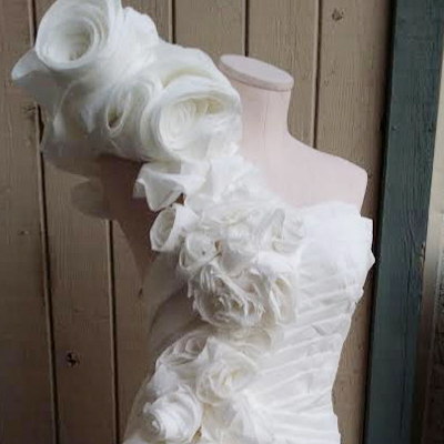 Toilet paper wedding dresses