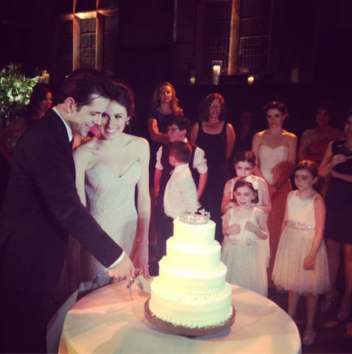 Tiler Peck and Robert Fairchild at their wedding reception. Image: @lydiacw via Instagram