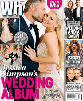 Jessica Simpsons' wedding pictures in Who Magazine